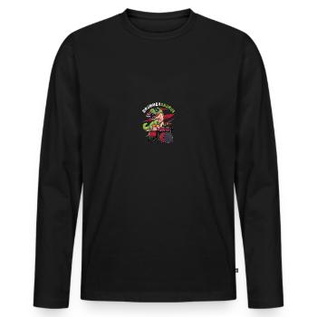 Schlagzeuger Geschenk Schlagzeugspieler Drummer - Männer Premium Bio Langarmshirt - Schwarz - Vorne - Nico (187cm)