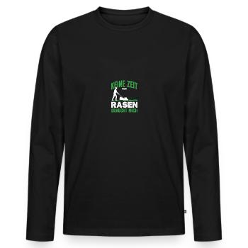 Gartenfreunde Rasenflüsterer Platzwart Geschenk - Männer Premium Bio Langarmshirt - Schwarz - Vorne - Nico (187cm)