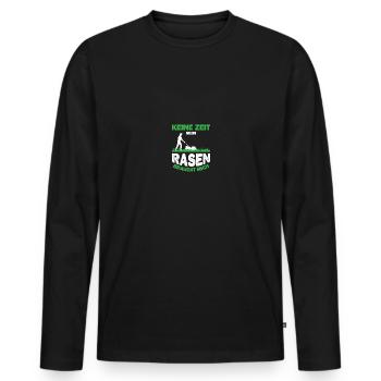 Gartenfreunde Rasenflüsterer Platzwart Geschenk - Männer Premium Bio Langarmshirt - Schwarz - Vorne - Nico (187cm)