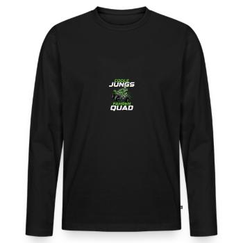 Quad Quadbike Quadfahrer Geschenk - Männer Premium Bio Langarmshirt - Schwarz - Vorne - Nico (187cm)