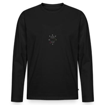 Motorcyclist Gift Motorcycle Motorcycle Helmet - Men's Premium Organic Long Sleeve Shirt - black - Front - Nico (187cm)