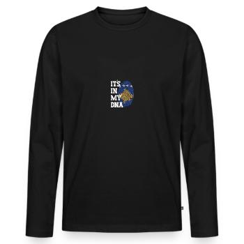 Drapeau du Kosovo Drapeau Jersey Cadeau Kosovar - T-shirt manches longues Premium bio Homme - noir - Devant - Nico (187cm)