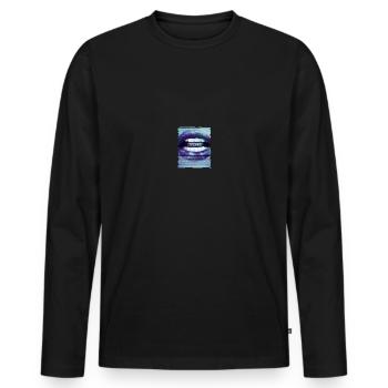 Techno Music Raver Electro Musik DJ Discjokey - Men's Premium Organic Long Sleeve Shirt - black - Front - Nico (187cm)