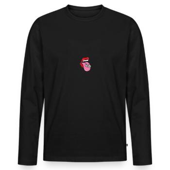 Techno Music Raver Electro Musik DJ Discjokey - Men's Premium Organic Long Sleeve Shirt - black - Front - Nico (187cm)