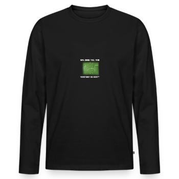 Schiedsrichter Abseitsregel Schiri Trikot Geschenk - Männer Premium Bio Langarmshirt - Schwarz - Vorne - Nico (187cm)