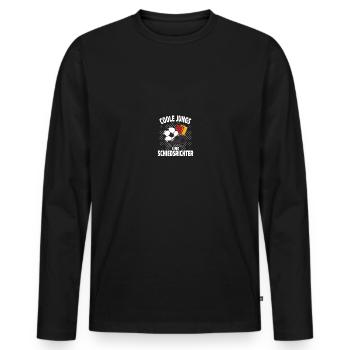 Referee Youth Shiri Jersey Gift - Men's Premium Organic Long Sleeve Shirt - black - Front - Nico (187cm)