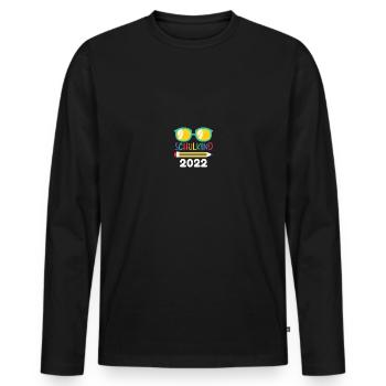 Schulkind 2022 Junge Einschulung - Männer Premium Bio Langarmshirt - Schwarz - Vorne - Nico (187cm)