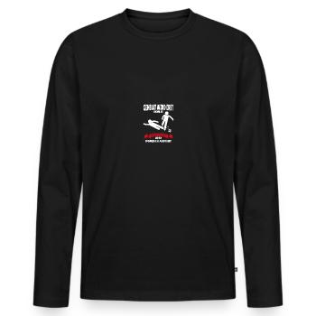 Fussballer Fussballspieler Fussball Sprüche Foul - Männer Premium Bio Langarmshirt - Schwarz - Vorne - Nico (187cm)
