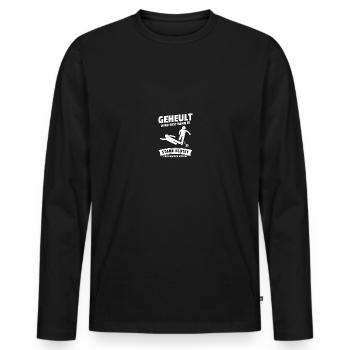 Fussballer Fussballspieler Fussball Sprüche Foul - Männer Premium Bio Langarmshirt - Schwarz - Vorne - Nico (187cm)