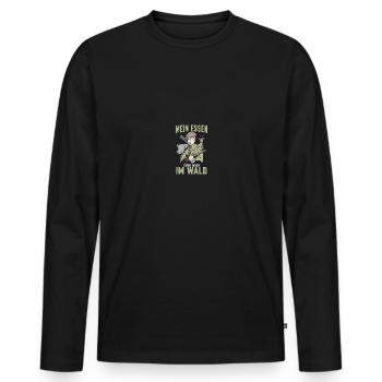 Jagd Jäger Jagen Jagdsprüche Geschenk - Männer Premium Bio Langarmshirt - Schwarz - Vorne - Nico (187cm)
