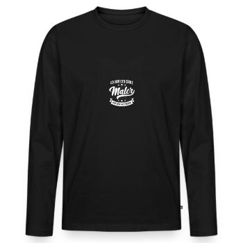Maler Malermeister Fahrzeuglackierer - Männer Premium Bio Langarmshirt - Schwarz - Vorne - Nico (187cm)