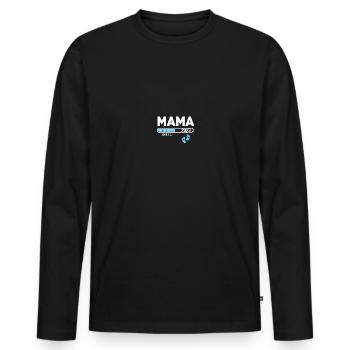 Expectant Mom 2023 Announce Pregnancy - Men's Premium Organic Long Sleeve Shirt - black - Front - Nico (187cm)