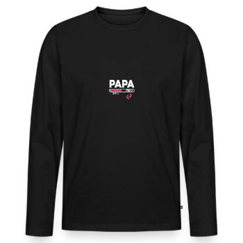 Papa 2023 Futur Cadeau Père à Être - T-shirt manches longues Premium bio Homme - noir - Devant - Nico (187cm)