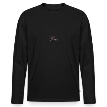 Expectant Mom 2023 Announce Pregnancy - Men's Premium Organic Long Sleeve Shirt - black - Front - Nico (187cm)