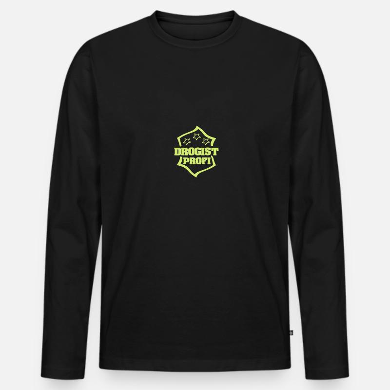 Beruf Drogist - Männer Premium Bio Langarmshirt - Schwarz