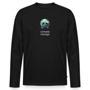 Weeping sad earth climate change - Men's Premium Organic Long Sleeve Shirt - black - Front - Nico (187cm)