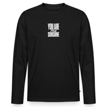 Tu es mon rayon de soleil Faute de frappe - T-shirt manches longues Premium bio Homme - noir - Devant - Nico (187cm)