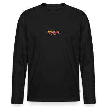 South Beach Florida Miami Hibiscus Souvenir - T-shirt manches longues Premium bio Homme - noir - Devant - Nico (187cm)