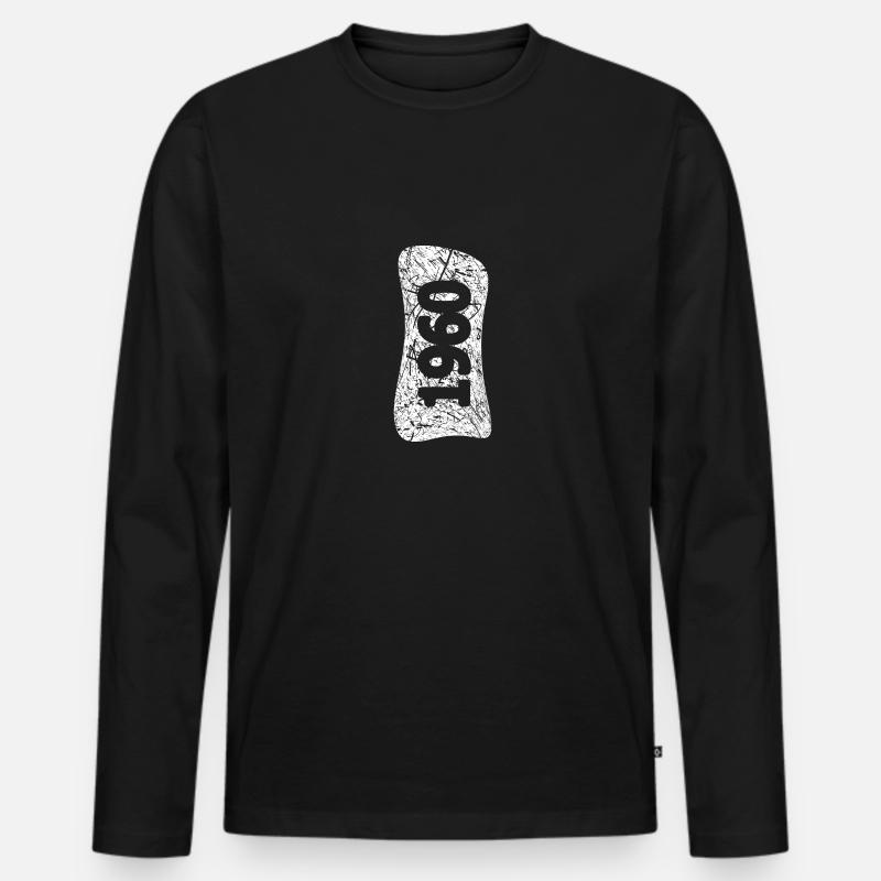 Jahr 1960 - Männer Premium Bio Langarmshirt - Schwarz