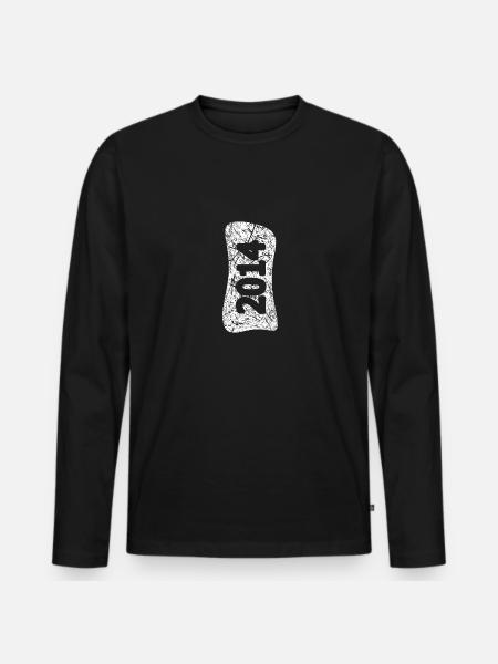 2014 - Männer Premium Bio Langarmshirt - Schwarz