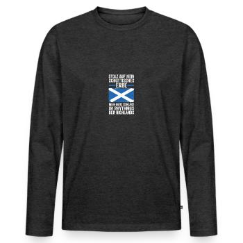 Schotten Schottisch Schottland - Männer Premium Bio Langarmshirt - Anthrazit meliert - Vorne - Nico (187cm)