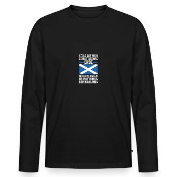 Scots Scottish Scotland - Men's Premium Organic Long Sleeve Shirt - black - Front - Nico (187cm)