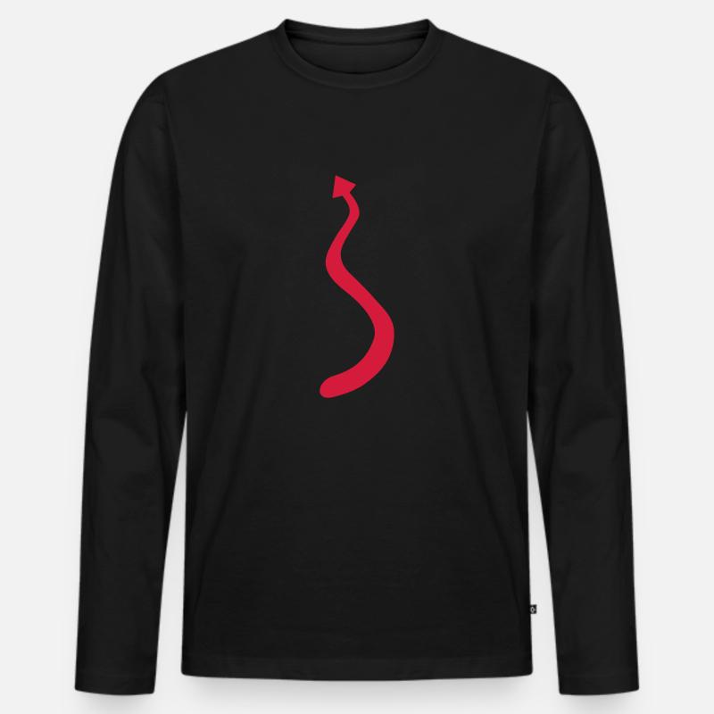 Teufel - Männer Premium Bio Langarmshirt - Schwarz