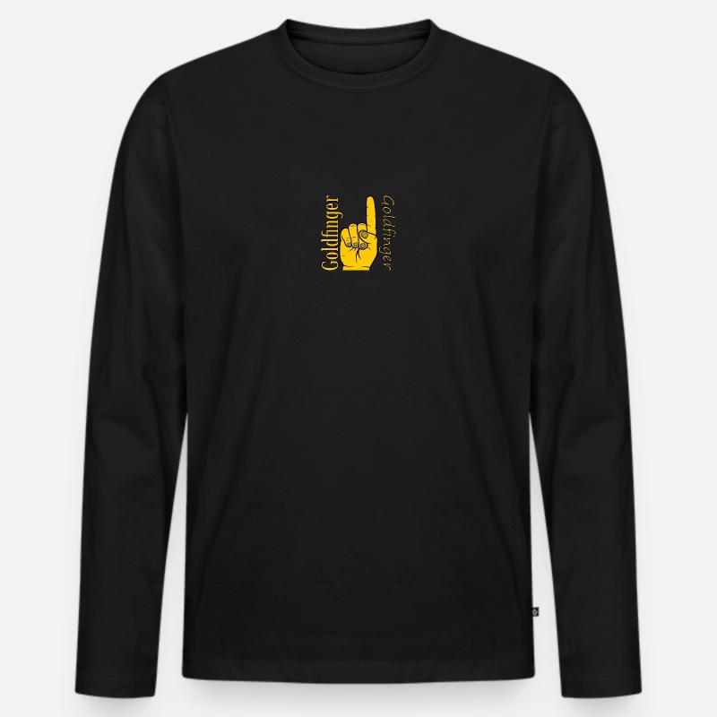 Goldfinger - Männer Premium Bio Langarmshirt - Schwarz
