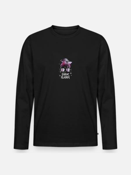 Färöer Inseln - Männer Premium Bio Langarmshirt - Schwarz