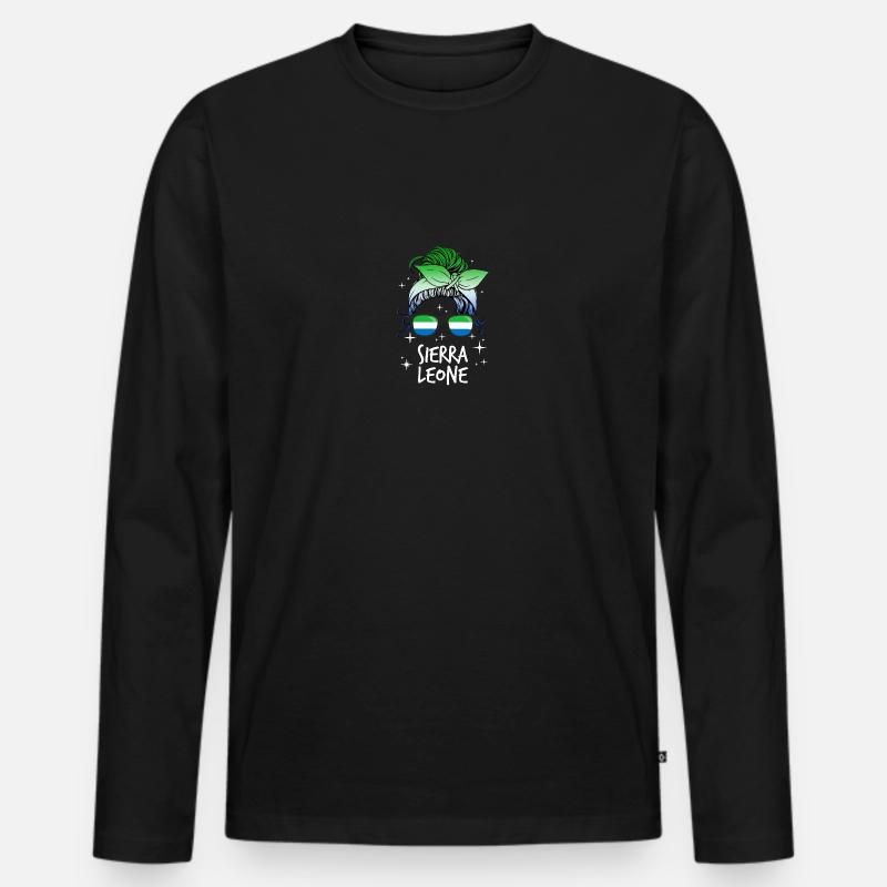 Sierra Leone - Männer Premium Bio Langarmshirt - Schwarz