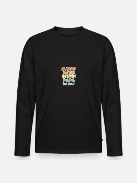 Baby Hubert - Men's Premium Organic Long Sleeve Shirt - black