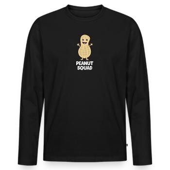 Peanut - Peanut Squad - Men's Premium Organic Long Sleeve Shirt - black - Front - Nico (187cm)