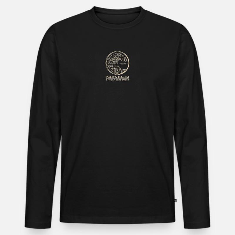 Onda d'Oro Punta Galea - Maglia a manica lunga ecologica premium da uomo - nero
