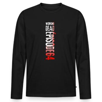 Demonstration zur Rentenreform - Männer Premium Bio Langarmshirt - Schwarz - Vorne - Nico (187cm)