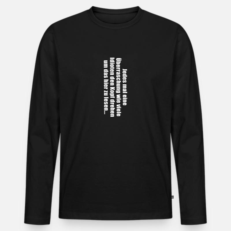 Jedes mal eine Überraschung - Männer Premium Bio Langarmshirt - Schwarz