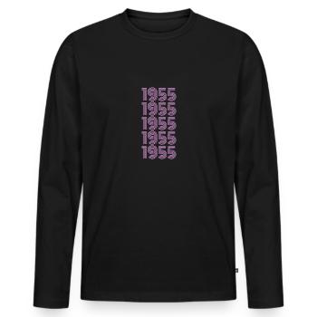 Célébrations 1955 - T-shirt manches longues Premium bio Homme - noir - Devant - Nico (187cm)