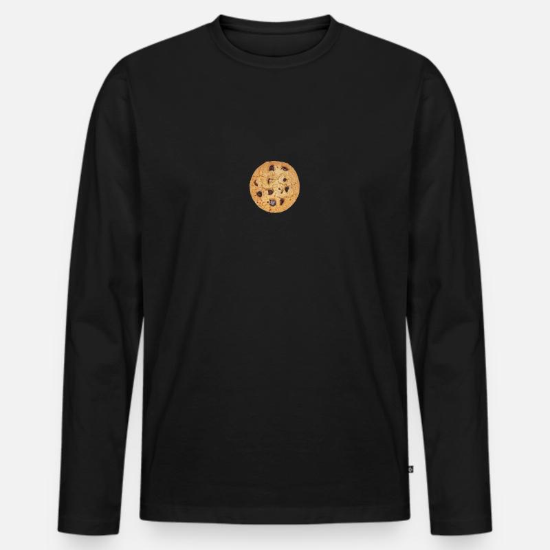 Kuchen - Männer Premium Bio Langarmshirt - Schwarz