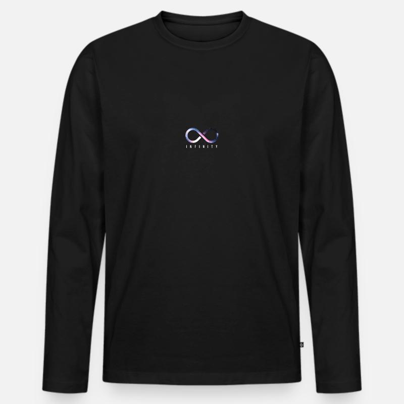 Infinity - Unendlichkeit - Männer Premium Bio Langarmshirt - Schwarz