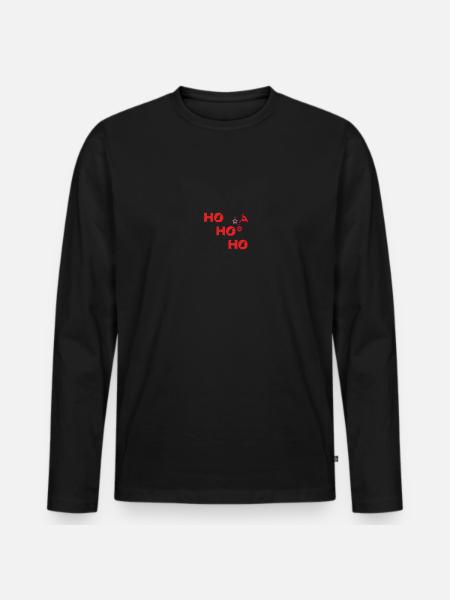 HOHOHO - Men's Premium Organic Long Sleeve Shirt - black