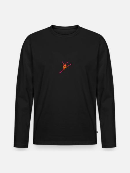 Maori Gymnastik Flickor Hoppa Tribal Tatuering Gåva - Ekologisk långärmad premium-T-shirt herr - svart