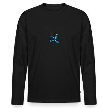 3D cubes - Men's Premium Organic Long Sleeve Shirt - black - Front - Nico (187cm)