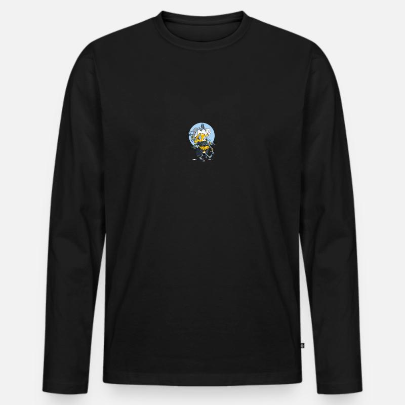 Beery Tanz - Männer Premium Bio Langarmshirt - Schwarz