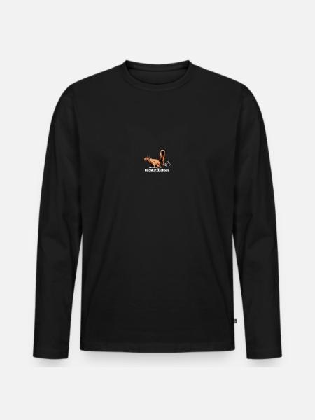 Oachkatzlschoaß - Männer Premium Bio Langarmshirt - Schwarz