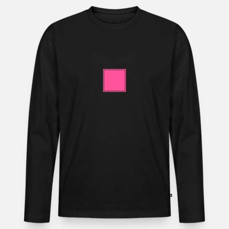 Quadrat Selbstgestaltung - Männer Premium Bio Langarmshirt - Schwarz