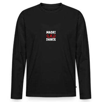 Maori Dance Haka danse nouvelle-Zélande Idée cadeau - T-shirt manches longues Premium bio Homme - noir - Devant - Nico (187cm)