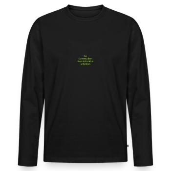 KorpoUniversum - Ein Corpsstudent lässt sich nicht - Männer Premium Bio Langarmshirt - Schwarz - Vorne - Nico (187cm)