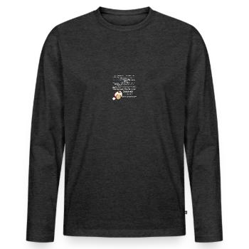 Clark Griswold Coronavirus Rant - Men's Premium Organic Long Sleeve Shirt - heather anthracite - Front - Nico (187cm)