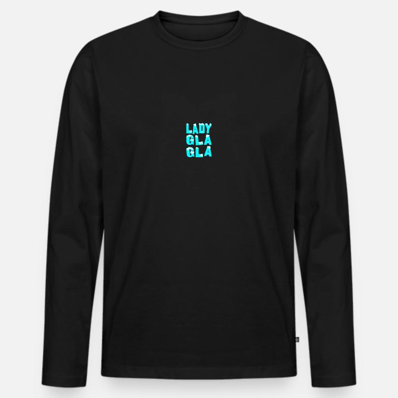 LADY GLA GLA! - Männer Premium Bio Langarmshirt - Schwarz