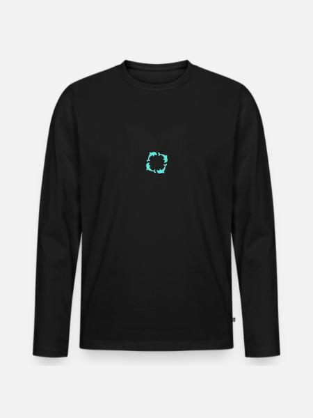 Dolphin - Men's Premium Organic Long Sleeve Shirt - black