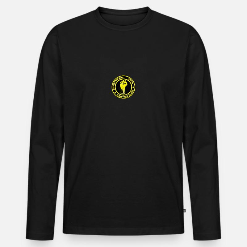 Nördliche Seele bewahren den Glauben - Männer Premium Bio Langarmshirt - Schwarz